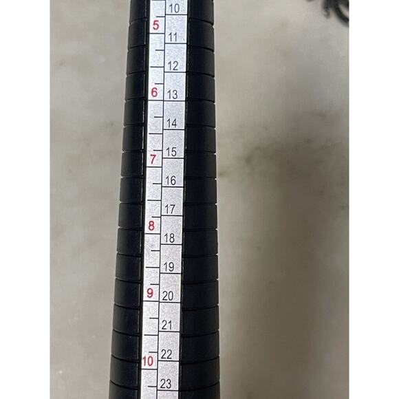 Real Diamond Sterling Silver .925 Ring Size 7 Feather Shape - Picture 12 of 14